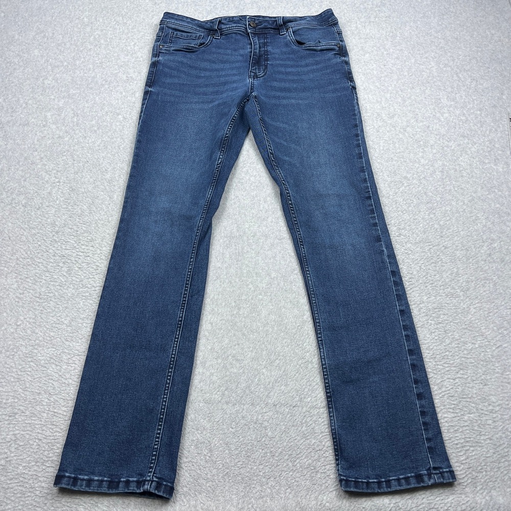 TPJ Jeans Mens 34x34 Blue Slim Fit Stretch Dark Wash Denim The Perfect Jean NYC